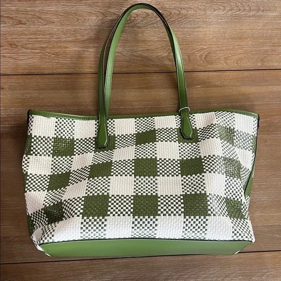 NWT Tory Burch Leather Woven Tote Bag - Picture 6 of 12